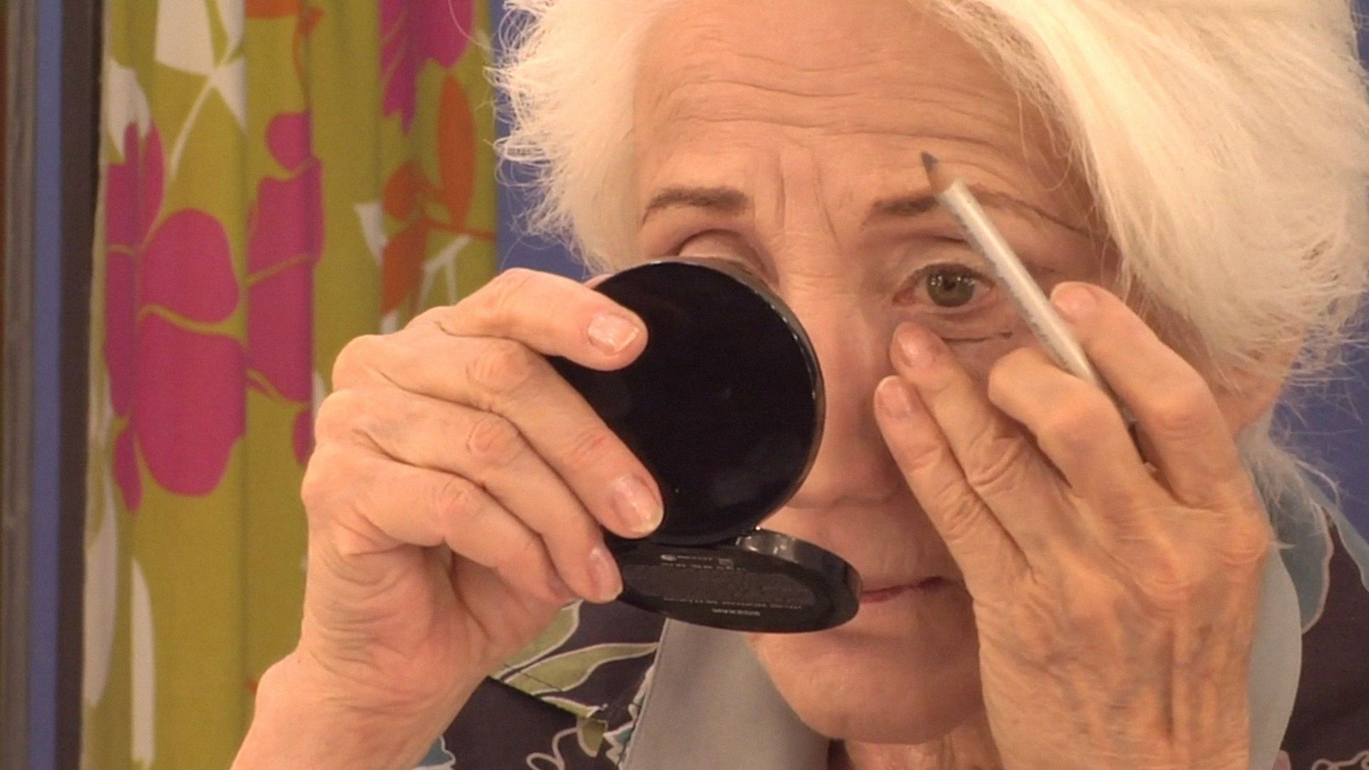OLYMPIA, Olympia Dukakis applying stage makeup, 2018.