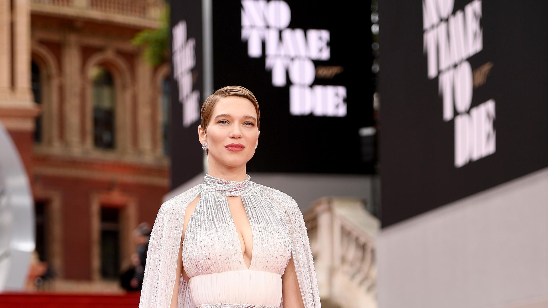 Léa Seydoux attends the World Premiere of "NO TIME TO DIE"