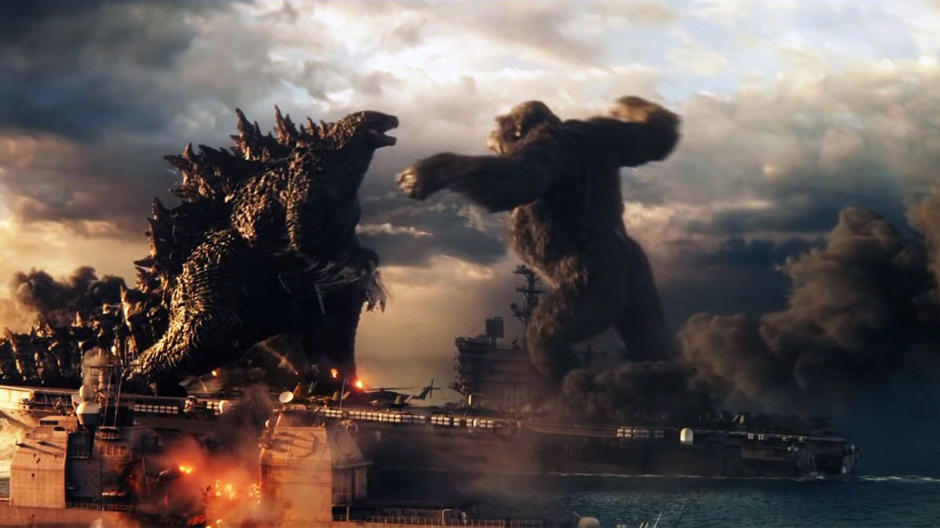 Godzilla battles King Kong in "Godzilla vs. Kong."