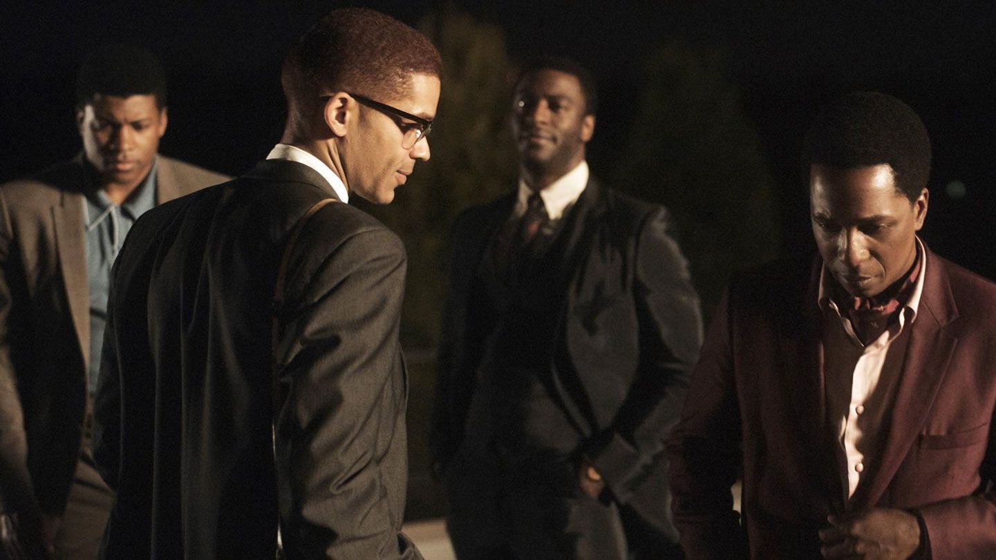 Eli Goree, Kingsley Ben-Adir, Aldis Hodge, and Leslie Odom Jr. in "One Night in Miami..."