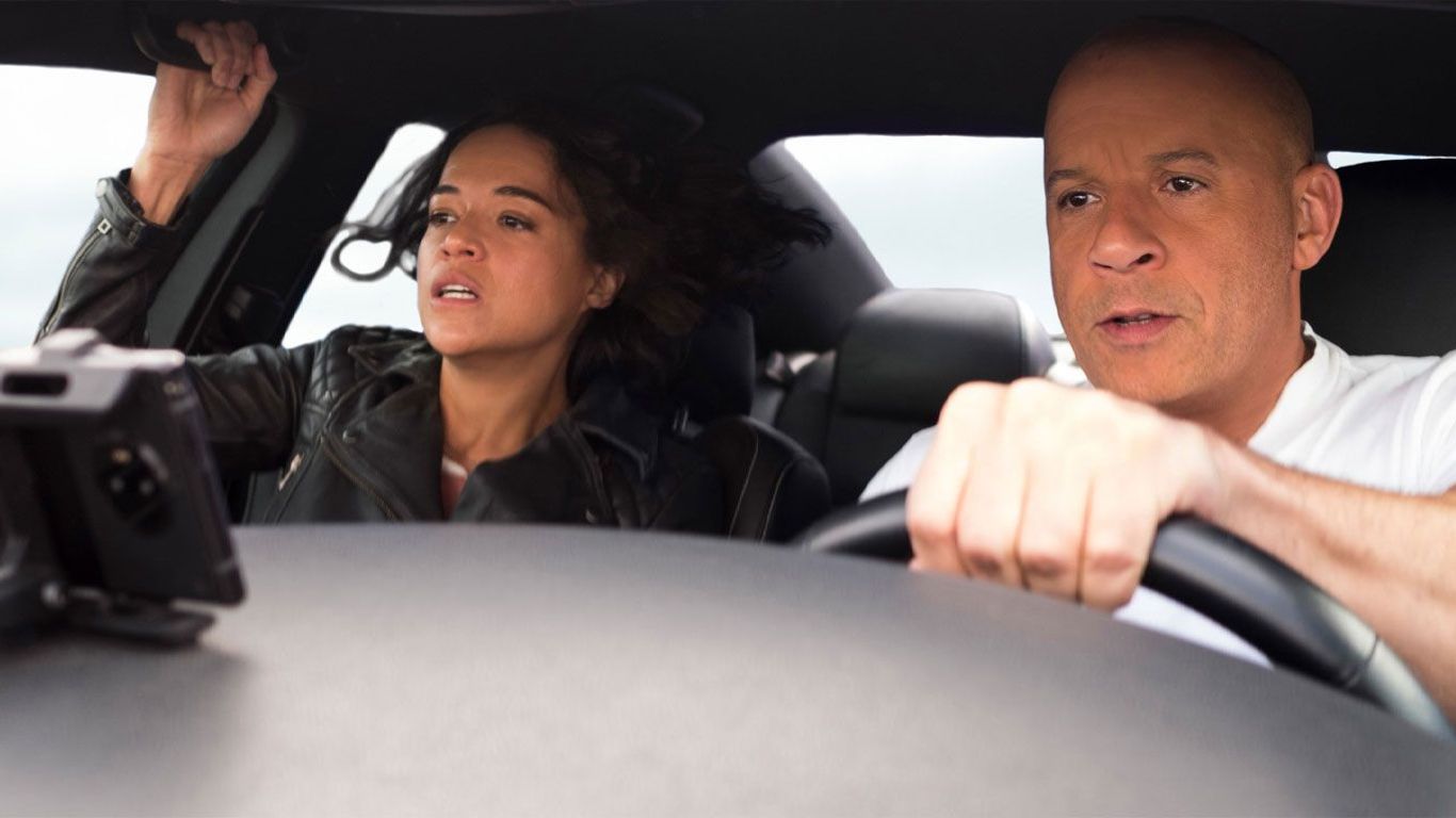 Box Office Global Hit - Michelle Rodriguez and Vin Diesel in "F9."