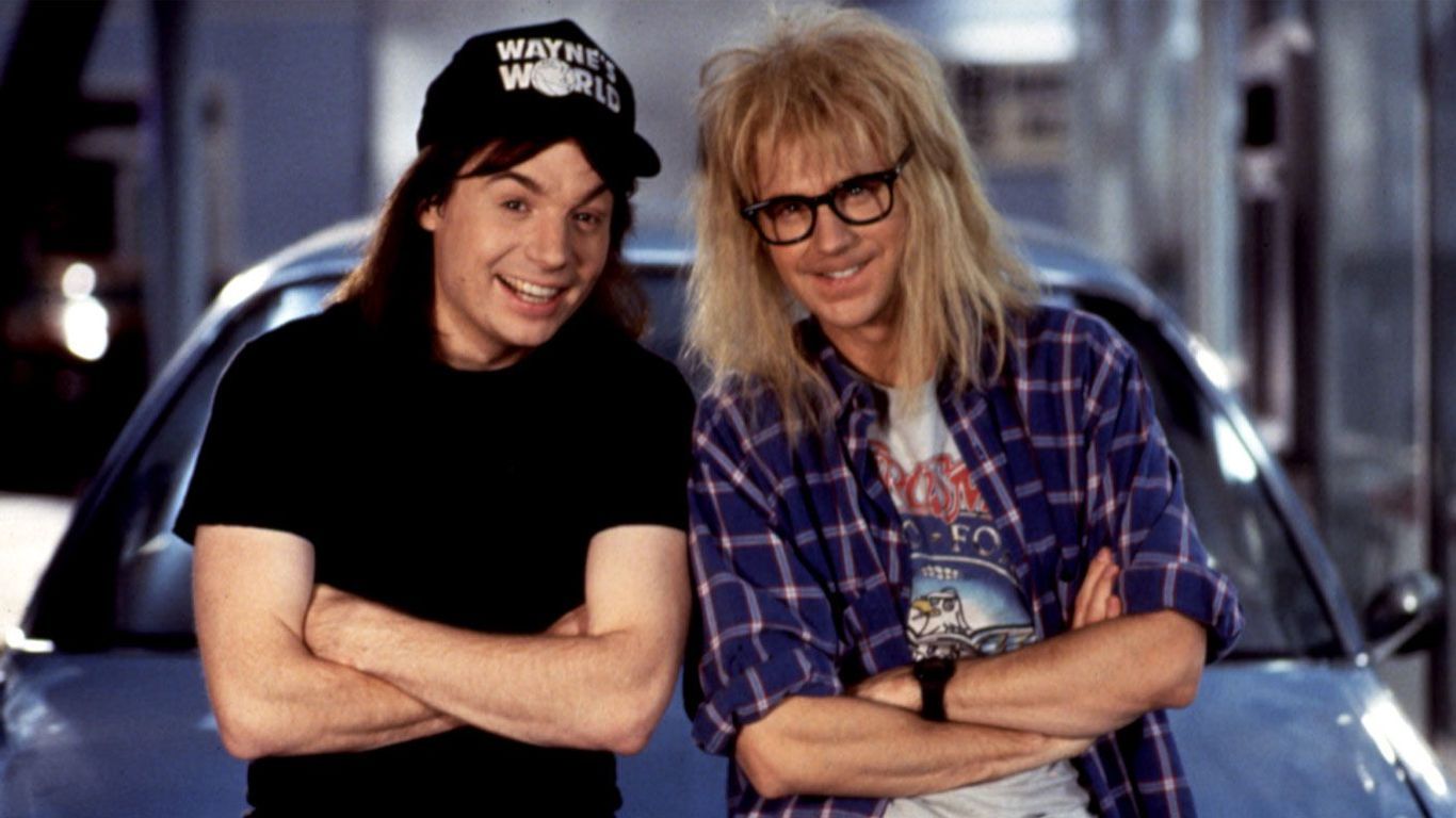Mike Myers and Dana Carvey in "Wayne's World."