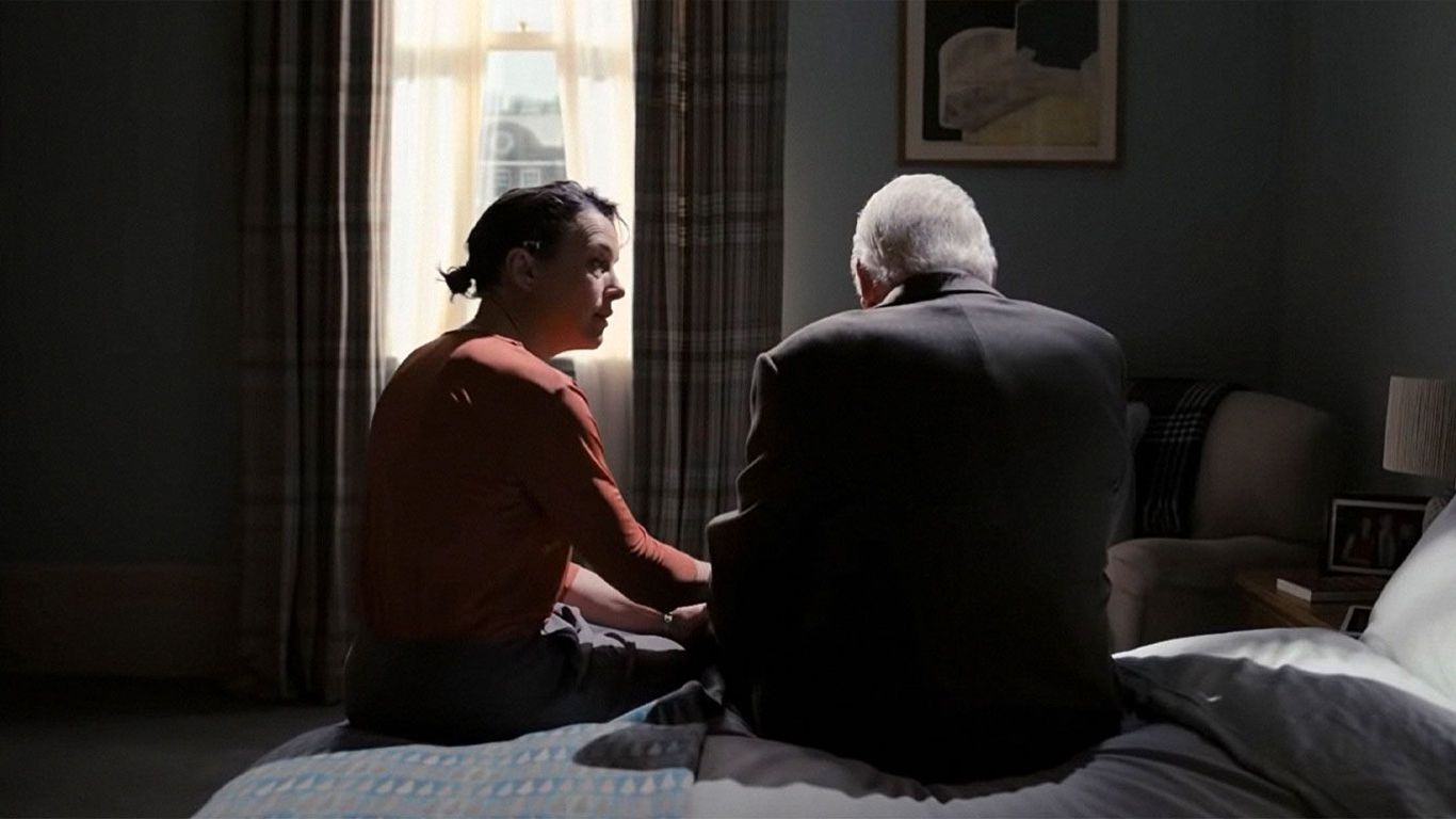 Olivia Colman and Anthony Hopkins in "The Father."