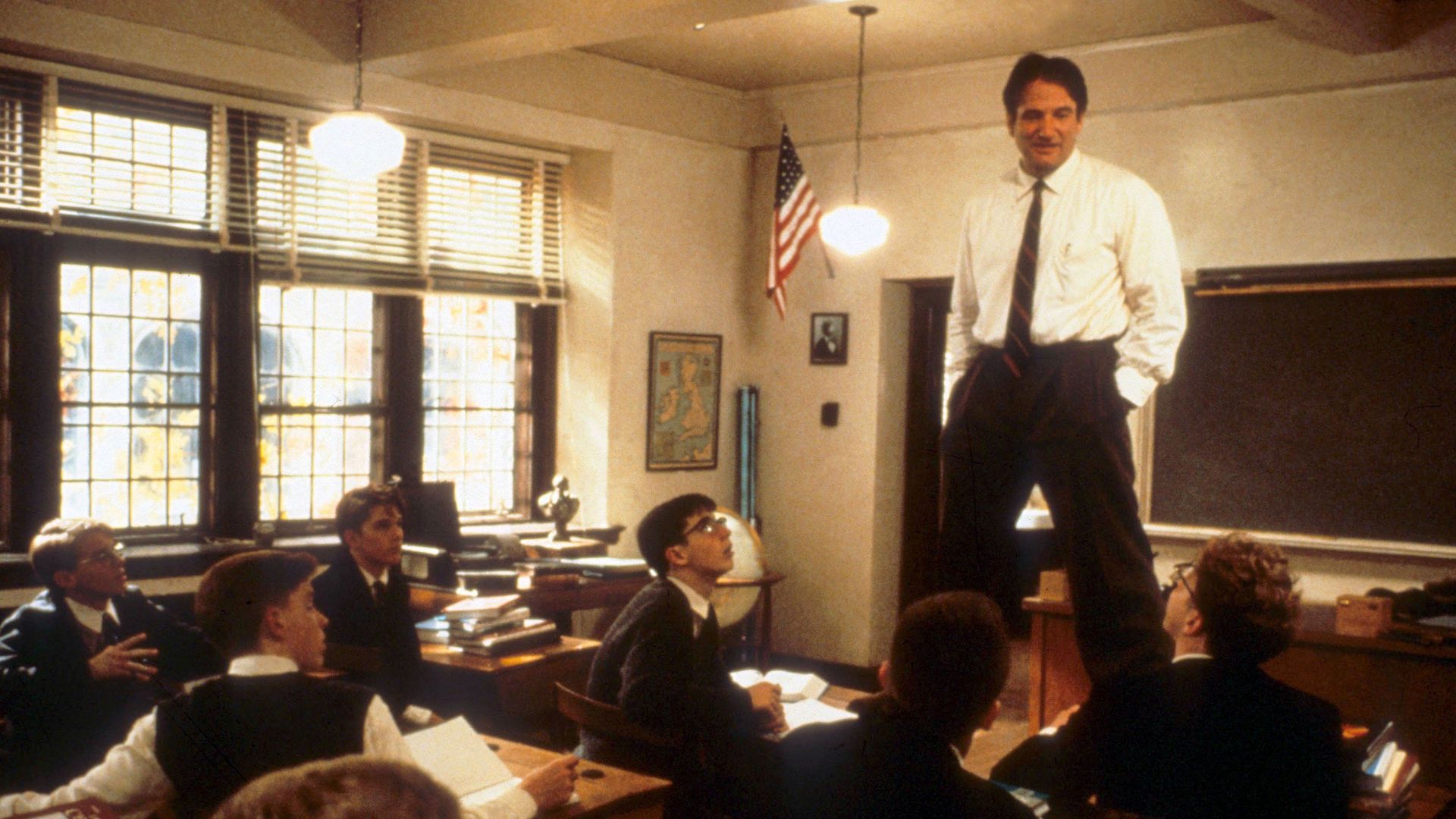 Robin Williams in "Dead Poets Society."